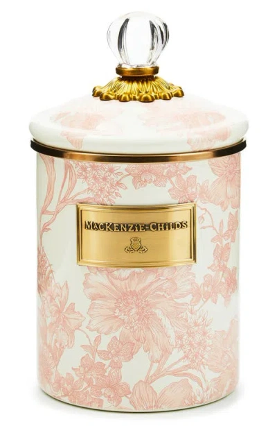 Mackenzie-childs Mackenzie Childs Medium Rosy English Canister In Pink