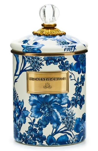 Mackenzie-childs Mackenzie Childs Medium Royal English Canister In Blue