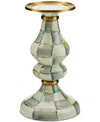 Mackenzie-childs Mackenzie Childs Sterling Check Medium Pillar Candleholder In No Color