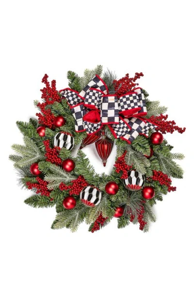Mackenzie-childs Mackenzie Childs Merry Christmas Illuminated 24-inch Wreath In Multi