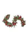 Mackenzie-childs Merry Christmas Illuminated Garland In Green