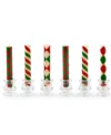 Mackenzie-childs Mini Red Green Dinner Candles, Set Of 6 In Multi