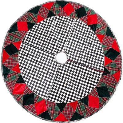 Mackenzie-childs Mackenzie Childs Mix Check Tree Skirt In Multi