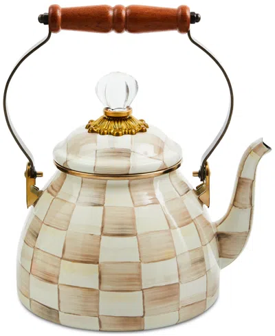 Mackenzie-childs Mocha Check 2-qt. Tea Kettle
