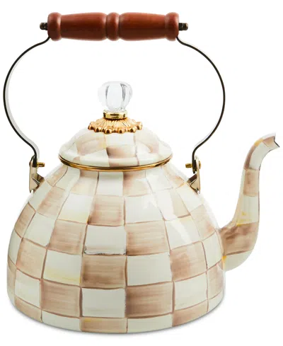 Mackenzie-childs Mocha Check 3-qt. Tea Kettle