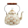 Mackenzie-childs Mocha Check 3 Quart Tea Kettle