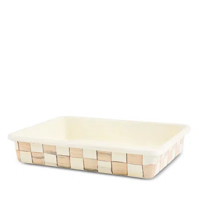 Mackenzie-childs Mocha Check 9 X 13 Baking Pan In Multi