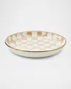 Mackenzie-childs Mocha Check Abundant Bowl