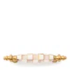 Mackenzie-childs Mocha Check Brass Drawer Pull In Pink