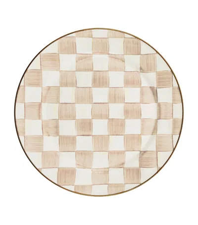 MACKENZIE-CHILDS MOCHA CHECK CHARGER PLATE