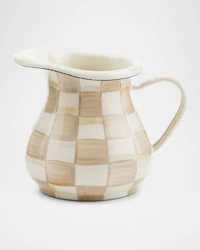 Mackenzie-childs Mocha Check Creamer In Neutral