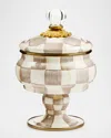 Mackenzie-childs Mocha Check Curiosity Pot
