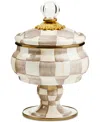 Mackenzie-childs Mocha Check Curiosity Pot In Brown