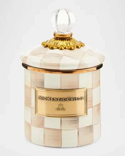 Mackenzie-childs Mocha Check Demi Canister