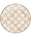 Mackenzie-childs Mocha Check Salad Plate In Mocha