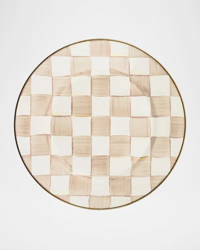 MACKENZIE-CHILDS MOCHA CHECK DINNER PLATE