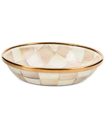 Mackenzie-childs Mocha Check Dipping Bowl In Neutral