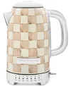 Mackenzie-childs Mocha Check Electric Kettle In Multi
