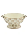Mackenzie-childs Mackenzie Childs Mocha Check Enameled Steel Everything Bowl In Neutral