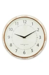 Mackenzie-childs Mackenzie Childs Mocha Check Enameled Steel School Wall Clock In Multi