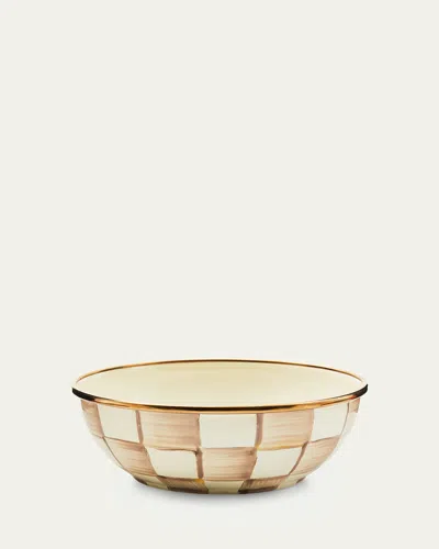 Mackenzie-childs Mocha Check Everyday Bowl In Neutral