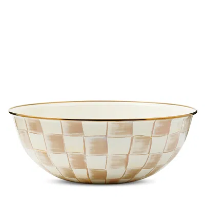 Mackenzie-childs Mocha Check Extra Large Everyday Bowl In Brown