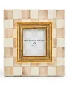 Mackenzie-childs Mocha Check Frame, 2.5" X 3" In Gold