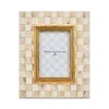 Mackenzie-childs Mocha Check Frame, 4 X 6 In Neutral