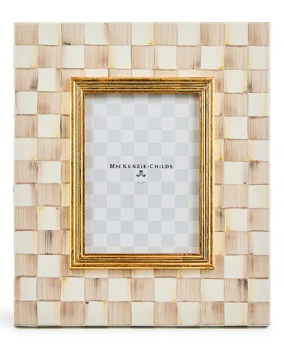 MACKENZIE-CHILDS MOCHA CHECK FRAME, 5" X 7"