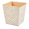 Mackenzie-childs Mocha Check Glass Waste Bin In Multi