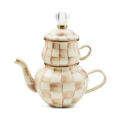 MACKENZIE-CHILDS MACKENZIE-CHILDS MOCHA CHECK HIGH TEA