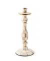 Mackenzie-childs Mocha Check Large Candlestick In Multi