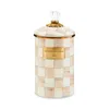 Mackenzie-childs Parchment Check Large Canister