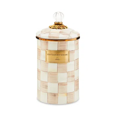 MACKENZIE-CHILDS MACKENZIE-CHILDS MOCHA CHECK LARGE CANISTER