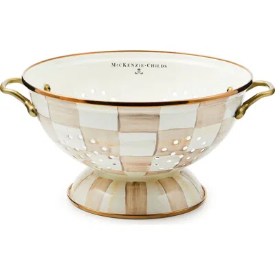 MACKENZIE-CHILDS MACKENZIE CHILDS MOCHA CHECK LARGE COLANDER