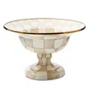 Mackenzie-childs Mocha Check Large Compote