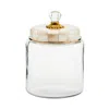 Mackenzie-childs Mocha Check Large Kitchen Canister