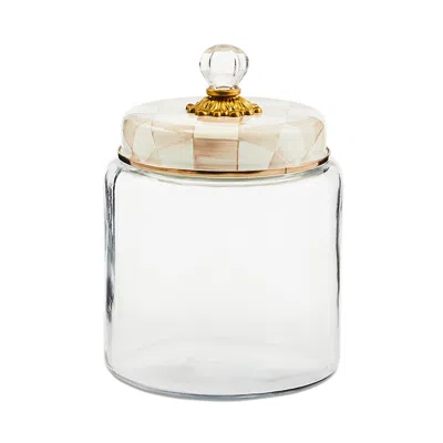 MACKENZIE-CHILDS MACKENZIE-CHILDS MOCHA CHECK LARGE KITCHEN CANISTER