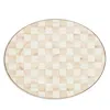 Mackenzie-childs Mocha Check Large Oval Platter In Neutral