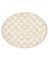 Mackenzie-childs Mocha Check Large Oval Platter In Neutral