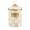 Mackenzie-childs Mocha Check Medium Canister In Mocha