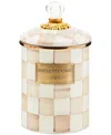Mackenzie-childs Mocha Check Medium Canister In Brown