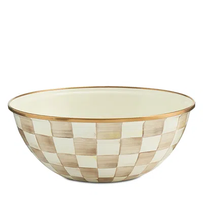 MACKENZIE-CHILDS MACKENZIE-CHILDS MOCHA CHECK MEDIUM EVERYDAY BOWL