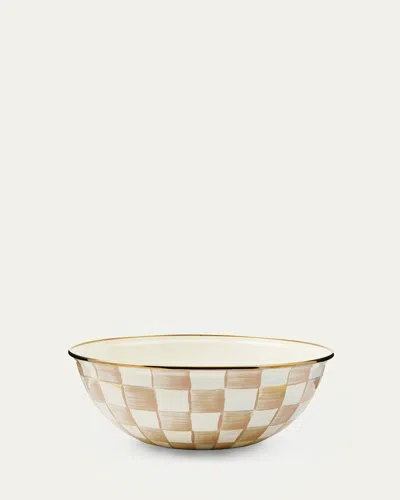 Mackenzie-childs Mocha Check Medium Everyday Bowl In Brown