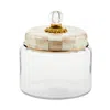 Mackenzie-childs Mocha Check Medium Kitchen Canister In Neutral