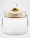 Mackenzie-childs Mocha Check Medium Kitchen Canister In Neutral