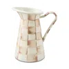 Mackenzie-childs Mocha Check Medium Practical Pitcher In Neutral