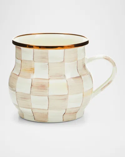 Mackenzie-childs Mocha Check Mug, 10 Oz. In Neutral