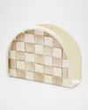 Mackenzie-childs Mocha Check Napkin Holder