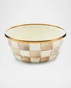 Mackenzie-childs Mocha Check Pinch Bowl